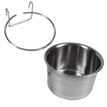 Crate Hook on Stainless Steel Dog Bowl