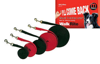 Walk Rite Dog Training Lead Cotton Canvas 15 & 30 Foot Lengths